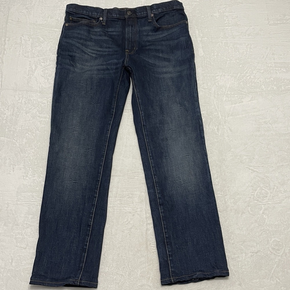 Lands End Blake Shelton Jeans Mens 32x36 Blue Dark Wash Cotton Straight Denim